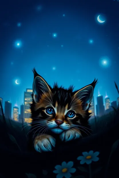 Good Night Kitten Images with Quotes