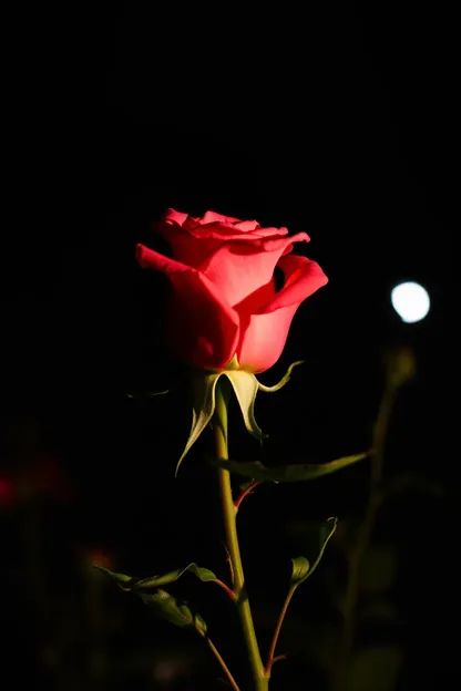 Good Night Photo of Rose Fills with Love