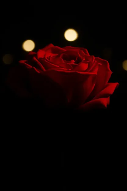 Good Night Rose Photo Under Starry Sky