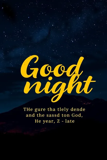 Good Night Scripture Images for a Calm Night