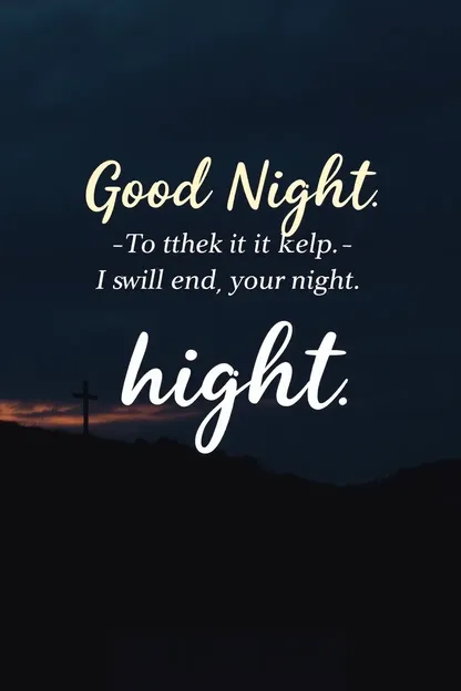 Good Night Scripture Images for a Peaceful End