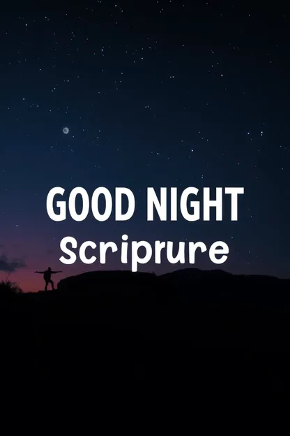 Good Night Scripture Images for a Quiet Night