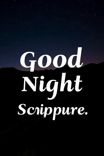 Good Night Scripture Images for a Quiet Reflection