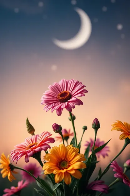 Good Night with Delightful Flowers Images