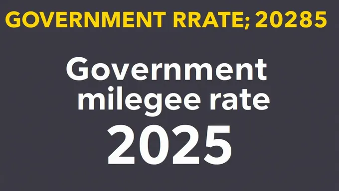 Government Mileage Rate Update for 2025