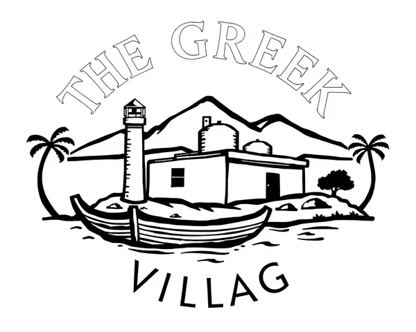 Greek Village Logo PNG Graphics Design