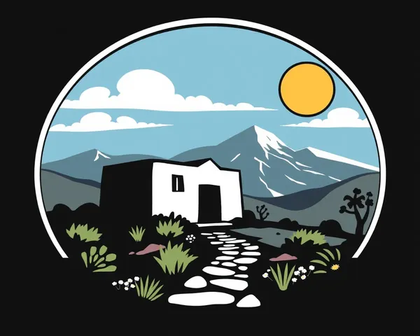 Greek Village PNG Logo Image