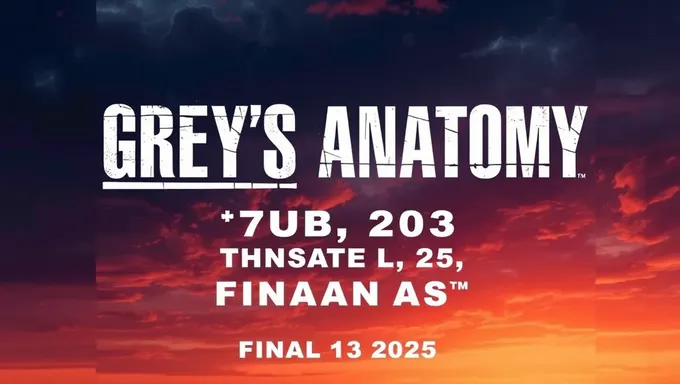 Grey's Anatomy Season 2025 Finale Date Revealed Officially Soon