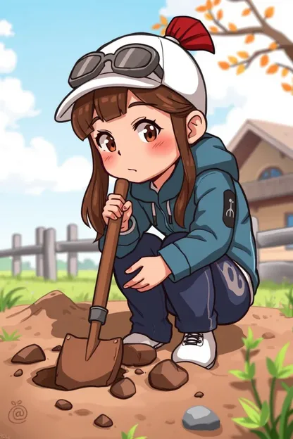 Ground Digs into Cartoon Girl's Toe