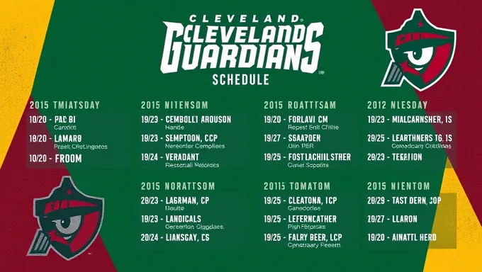 Guardians 2025 Schedule in Cleveland Released