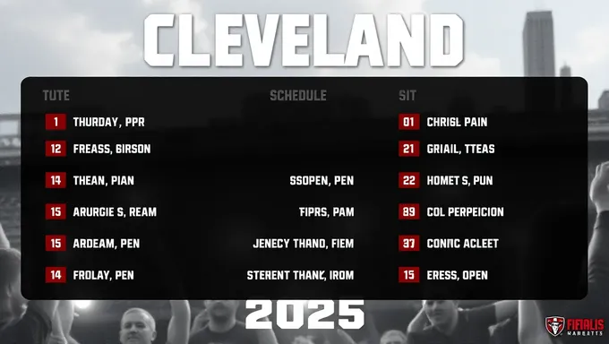 Guardians 2025 Schedule in Cleveland Revealed