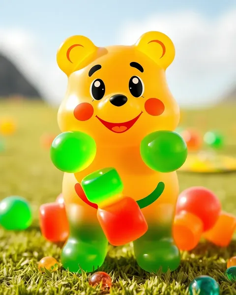 Gummy Bear Cartoon Photos Featuring Funny Facial Expressions