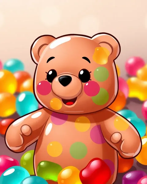 Gummy Bear Cartoon Pictures in Colorful Illustrations