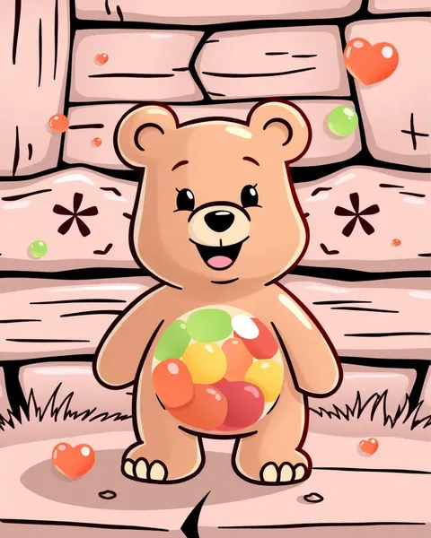 Gummy Bear Cartoon Pictures with Whimsical Touch