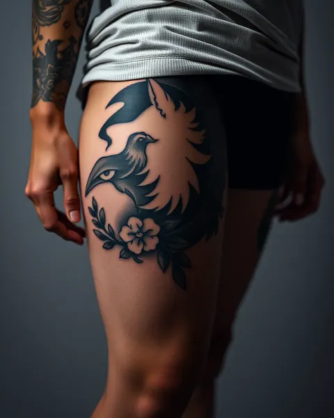 Guys' Thigh Tattoos for Self-Expression