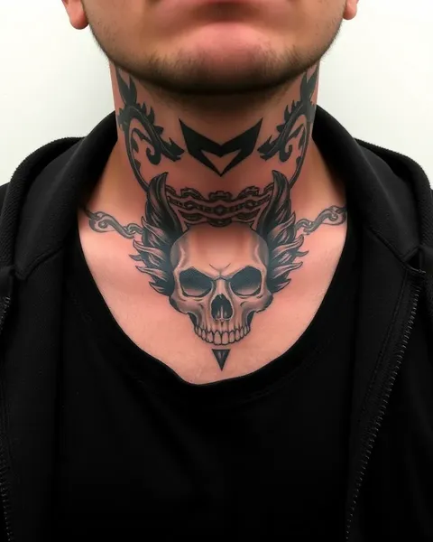 Guys Neck Tattoos Designs with Symbolism