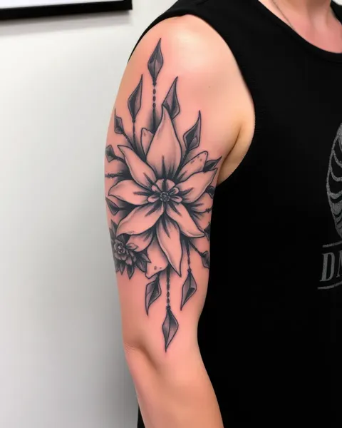 Half Arm Sleeve Tattoo Designs with Floral Motifs