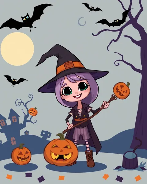 Halloween Cartoon Images for Trick-or-Treat Bags