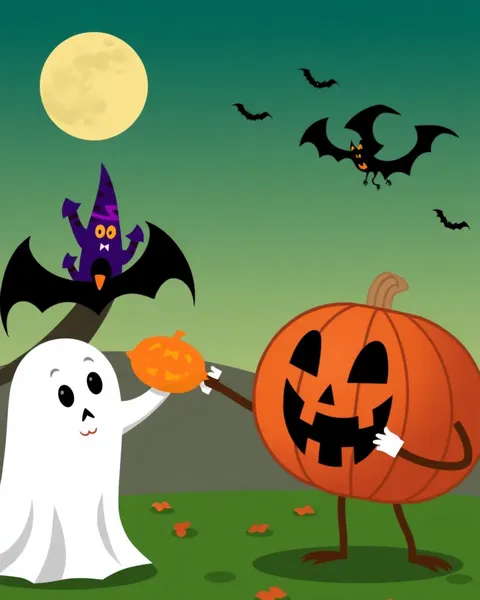 Halloween Funny Cartoon Images for Kids to Amuse