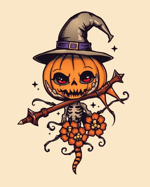 Halloween Tattoo Flash: Halloween Tattoo Flash Design