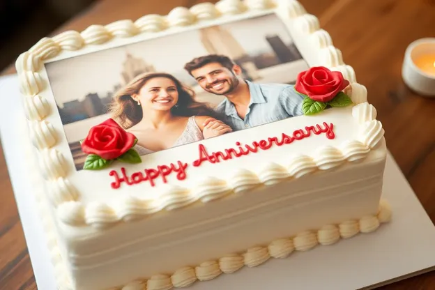 Happy Anniversary Photo Cake Delightful Celebration Gift Idea