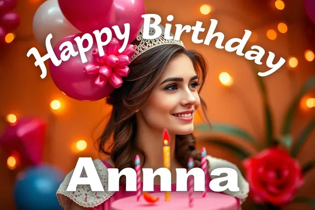 Happy Birthday Anna Images with Colorful Designs