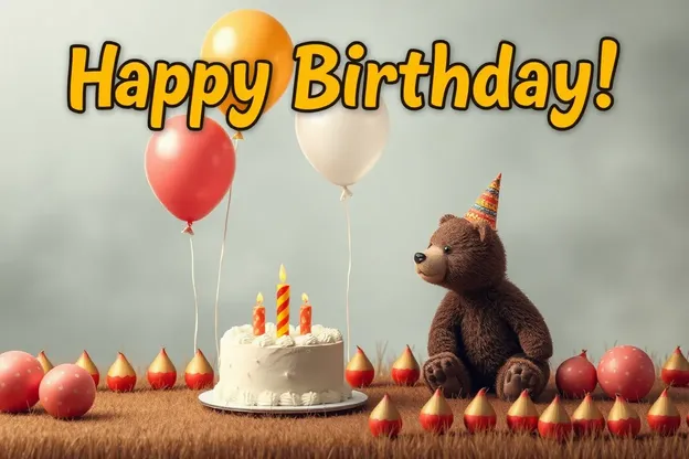 Happy Birthday Bear Images for Greeting