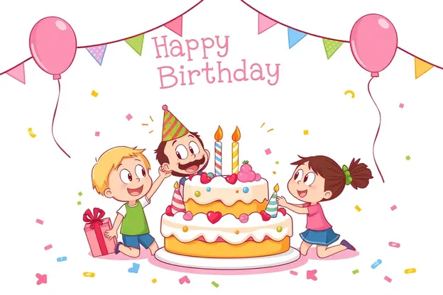 Happy Birthday Cartoon Image Fills Hearts with Joy