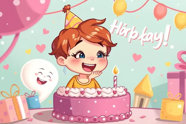 Happy Birthday Cartoon Image Fills the Air