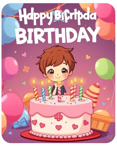 Happy Birthday Cartoon Images with Colorful Designs