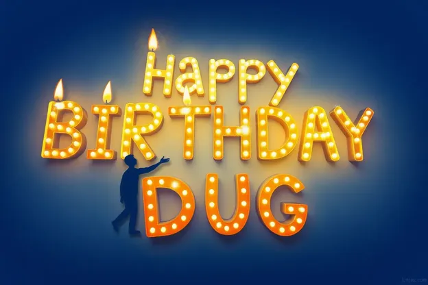 Happy Birthday Doug Images in Colorful Background