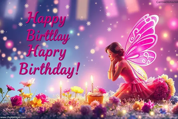 Happy Birthday Fairy Images Illustrate Whimsical Wishes