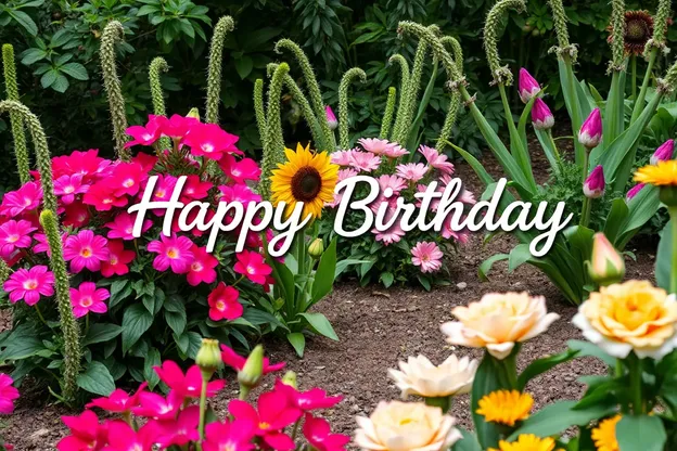 Happy Birthday Garden Party Image Collection