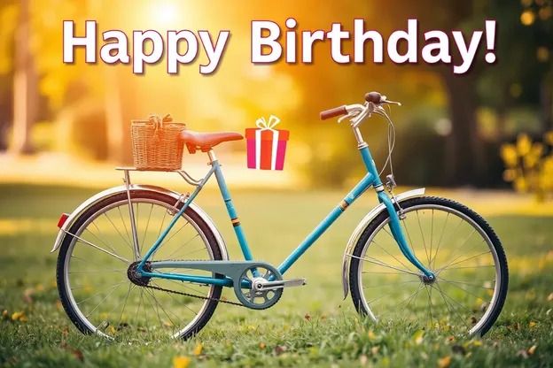 Happy Birthday Greeting with Bicycle Pictures