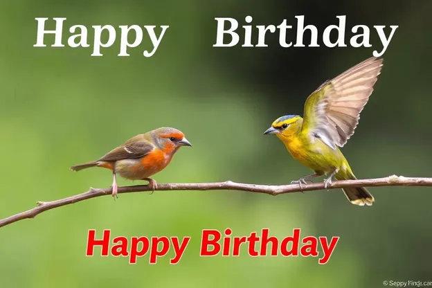 Happy Birthday Images of Colorful Birds Celebrate Joy