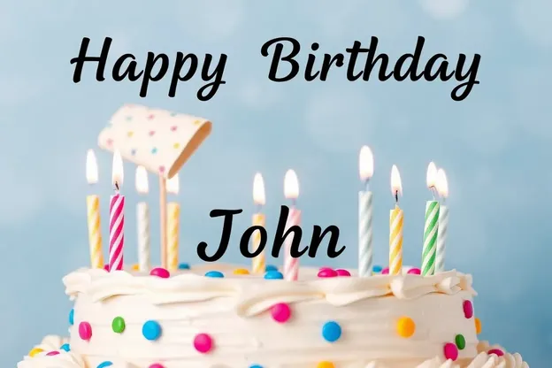 Happy Birthday John Images with Colorful Backgrounds