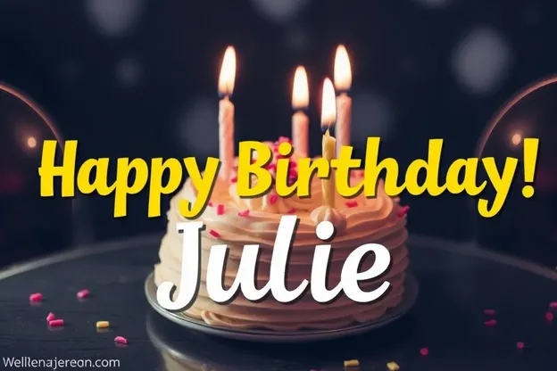 Happy Birthday Julie Images with Colorful Background