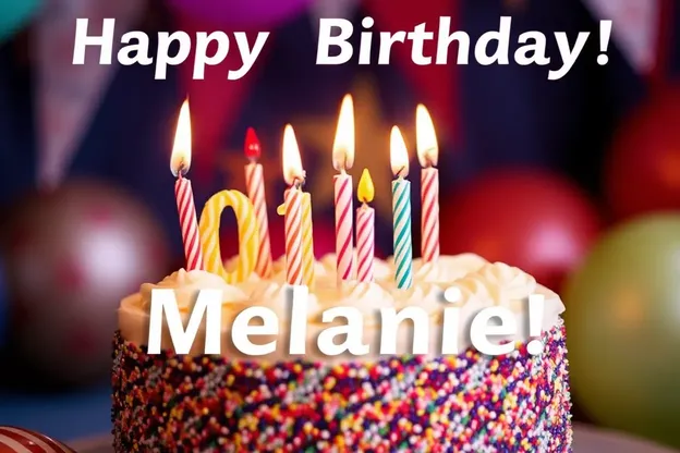 Happy Birthday Melanie Images with Beautiful Cakes and Gifts