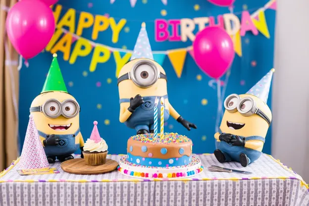 Happy Birthday Minion's Fun and Colorful Picture Time