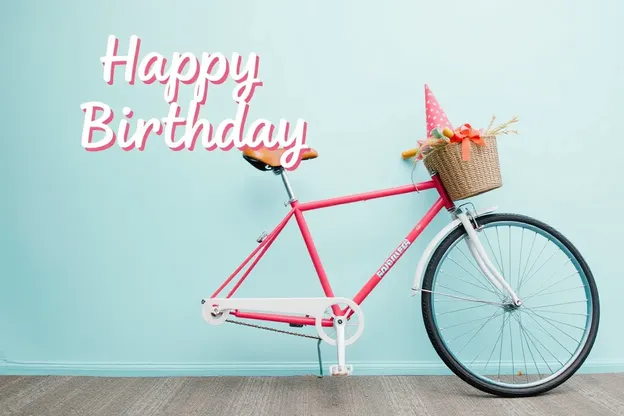 Happy Birthday Party with Bicycle Images Free