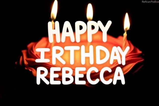 Happy Birthday Rebecca Images with Beautiful Flowers