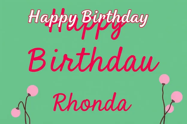 Happy Birthday Rhonda with Colorful Images