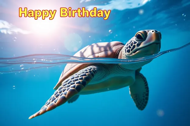 Happy Birthday Turtle Images with Cute Decorations