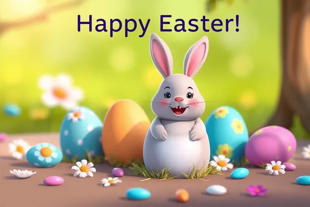 Happy Easter Animated Images with Flowers