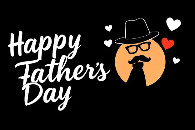 Happy Fathers Day Black Image Design