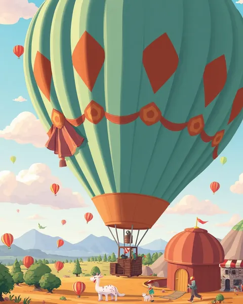 Happy Hot Air Balloon Cartoon Images