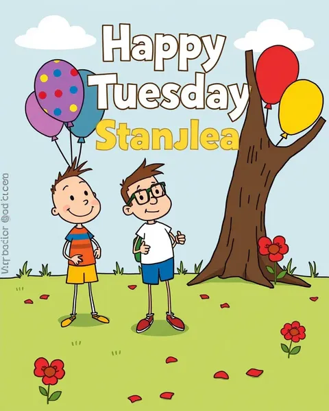 Happy Tuesday Cartoon Images Summary in Few Words