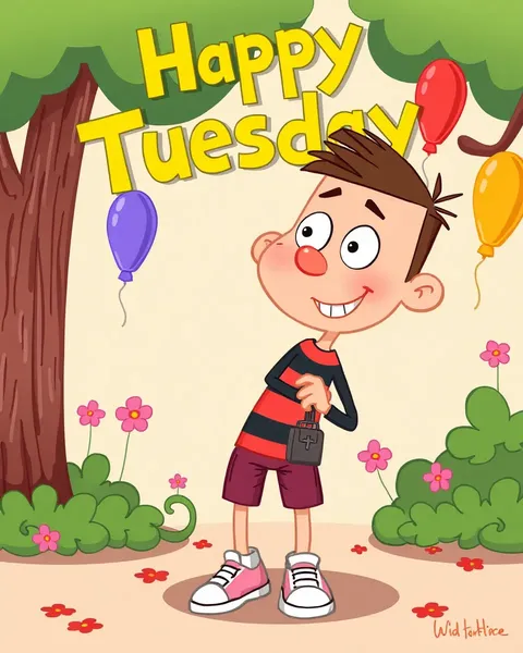 Happy Tuesday Cartoon Images for Kids and Fun