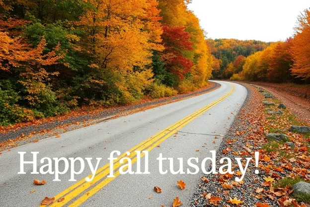 Happy Tuesday Fall Images with Vibrant Leaf Pictures