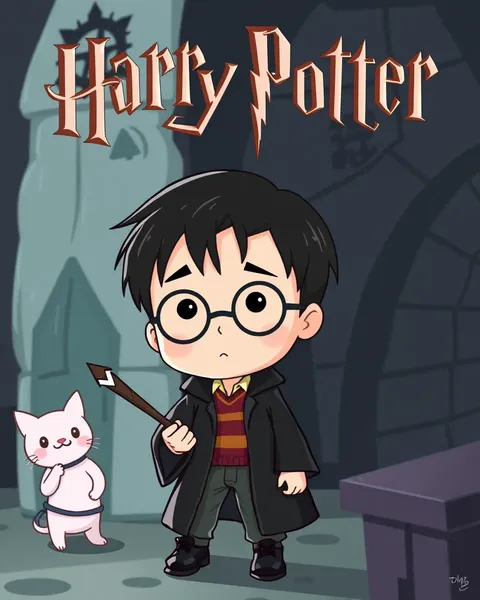 Harry Potter Cartoon Photos in Colorful Illustrations